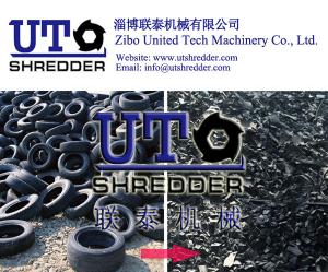 Wholesale automatic good qualtiy waste plastic rubber tires recycling machines,double shaft shredder, truck tyres shredder from china suppliers