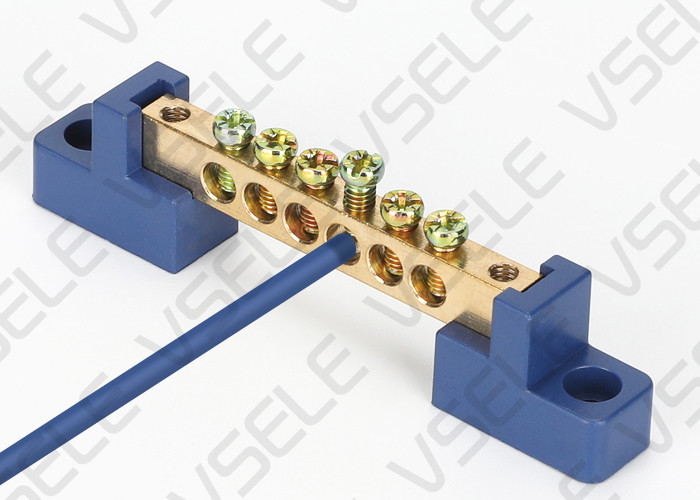 Electrical Screw Terminals Block Ground Row Copper For Distribution Boxes