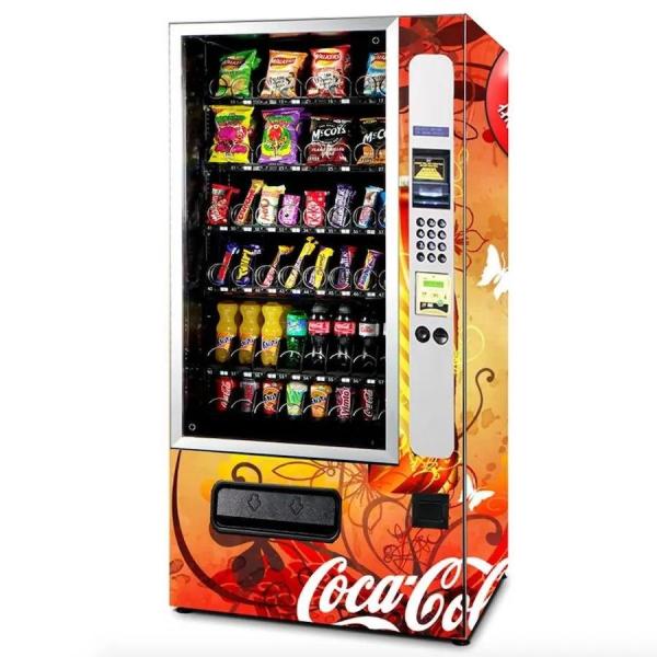 Customize Metal Construction Vending Machine Paper Money / Coin / Scan Payment