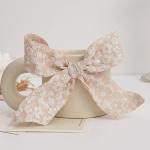 Embossed Floral Lace Trim 25mm Polyester Champagne Lace Ribbon