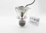 Gold Cup Maker Stainless Steel Coffee Filter Cone 4 Cup For Carafes With Stand