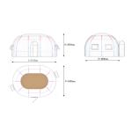 Length 4m Igloo Bubble Tent Anti Noise Transparent Igloo Tent