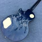 Blueberry Electric guitar , Flame maple top, TonePros bridge, Fred edge Cream