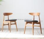 Customized Colors Solid Wood Round Back Nordic Dining Chair for Hotel Restaurant