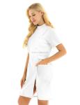 Comfortable Morden Designed Medical Lab Coat Woven Fabric For Women