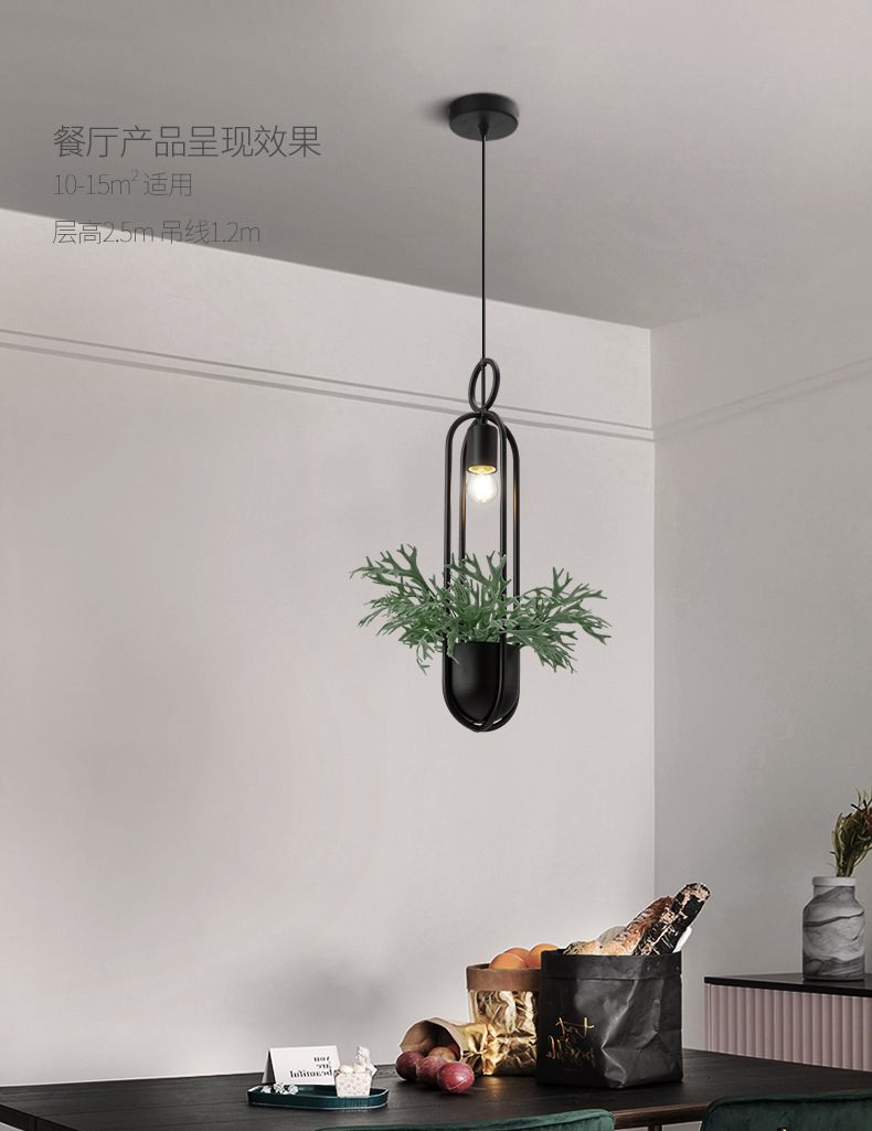 Nordic Iron Pendant Light Home Deco Living Room Dining Room Industrial plant pendant light(WH-VP-190)
