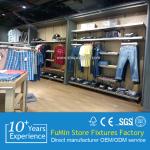 Good quality clothes store wood display shelf, top hot!