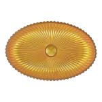 OEM Sturdy Glass Vessel Basins 18k Gold Color Interior 135mm Height