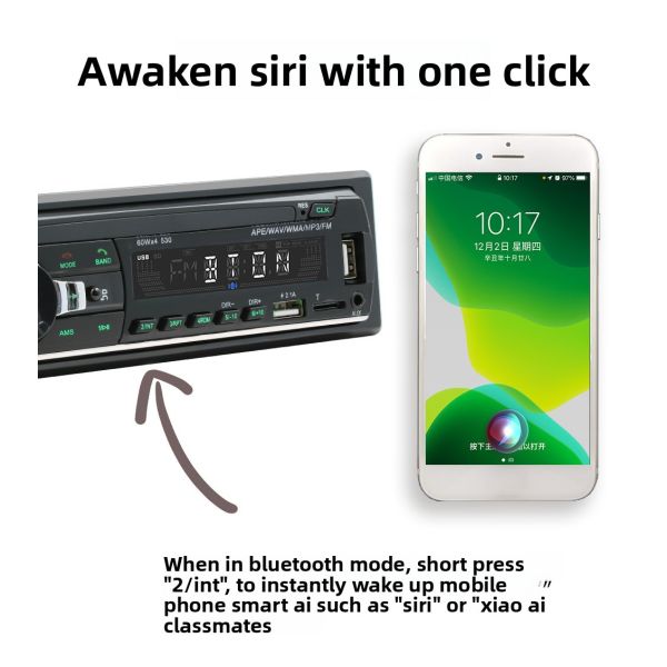 Creatall Single-Disc Universal Car MP3 Player USB Flash Drive BT Wireless Amplifier Hands-Free Audio Head Unit Central Control