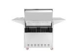 Silver 430 Stainless Steel Slow 5 Burners Zinc Alloy Knobs Stainless Steel Grill