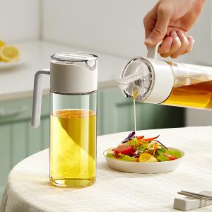 Wholesale Kitchen Cooking Olive Oil Bottle Dispenser Auto Flip Non-Drip Oil Bottle Wide Opening Easily Refill And Clean from china suppliers