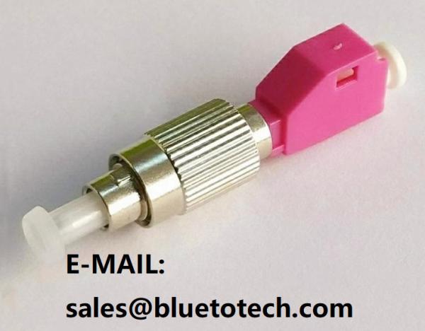 Violet LC/UPC Female To FC/UPC Male OM4 MM Fiber Optic Hybrid Adapter FC/UPC