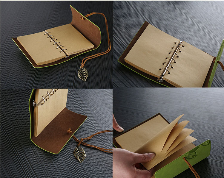A6 Retro Notebook Diary Notepad Literature PU Leather for Traveler Journal Planners