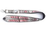 Deluxe double layered satin lanyards, satin label overlaid lanyard