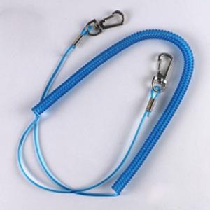 Wholesale Fishing braid line boat blue high quality plastic safety coiled Lanyard tether coil holder from china suppliers