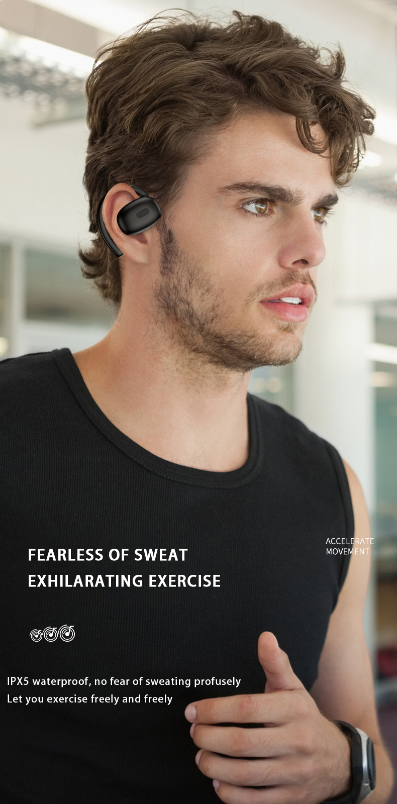 Private Model OWS Headphones True Wireless Stereo Gaming Headset with Noise Cancelling