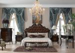 OEM ODM ISO14001 Luxury Style Classic Wooden Bedroom Set 4 Piece Customized