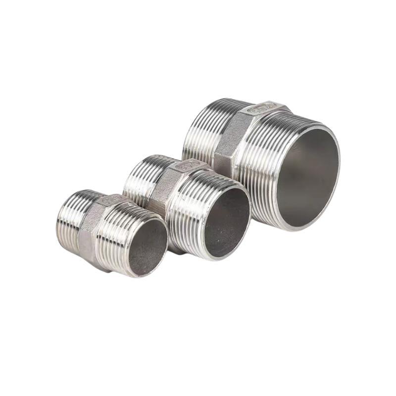 1/2&quot; Stainless Steel 304 Pipe Fitting Thread Screw Hex Nipple