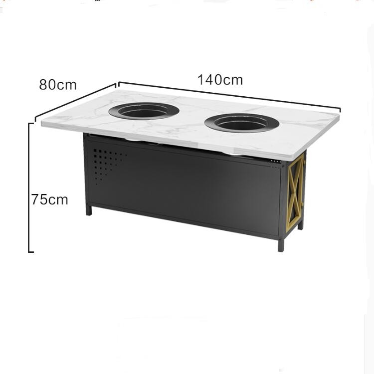 Factory price electric mini marble tabletop restaurant hot pot table