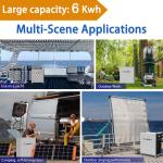Asgoft 3kw 6kwh 25.6v 235ah Home or outdoor Portable Charger All In One Solar