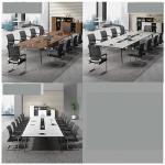 Solid Wood Office Furniture Customized Luxury White Conference Table Modern