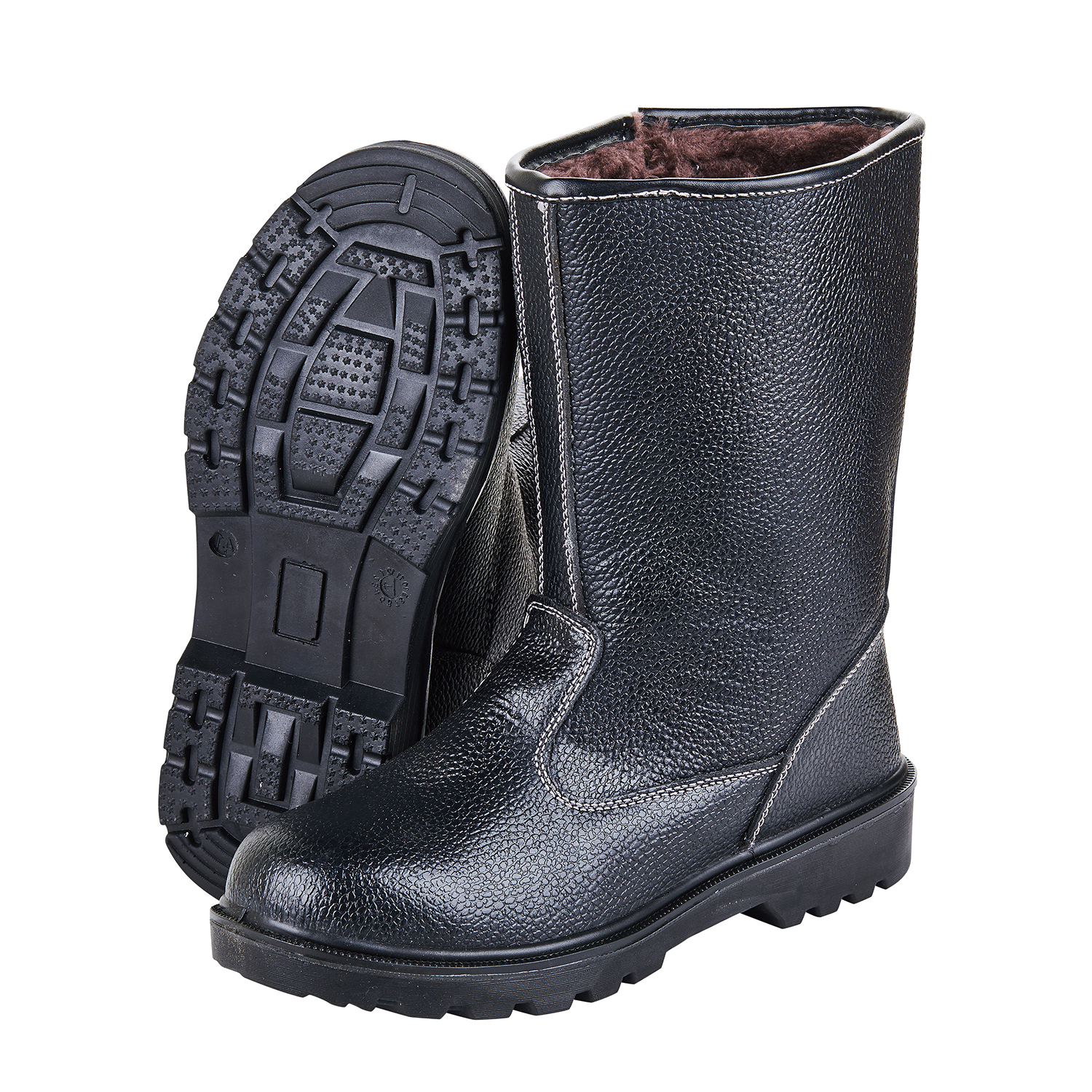 Industrial Work Boots UF-150 Made of Buffalo Leather with Steel Toe and PU Outsole