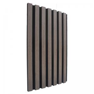 China Flameproof Black Walnut Wood Veneer Acoustic Panels For Meeting Venue on sale