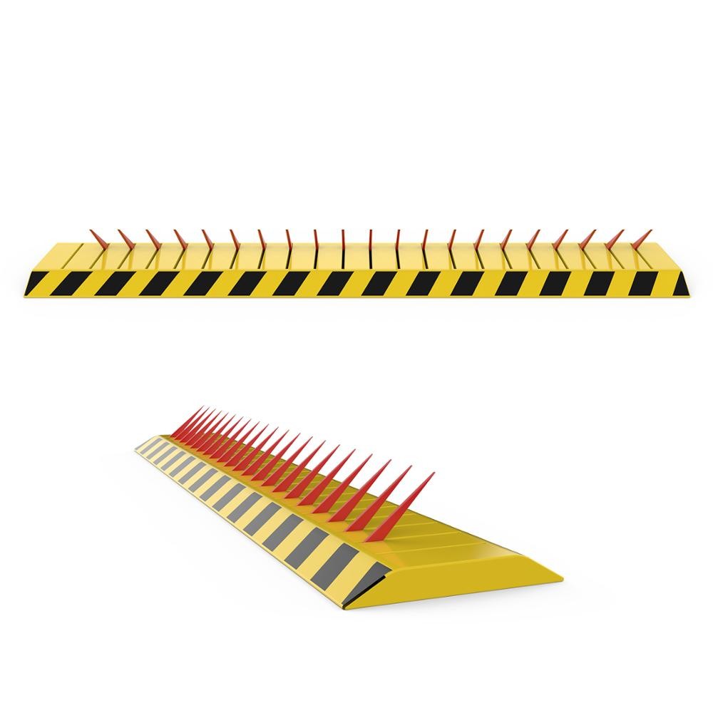 Yellow Color Tyre Spike Barrier / Killer Waterproof Function , Stainless Steel Material tyre killer