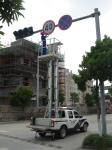 Hydraulic Aluminium Alloy Trailer Man Lift , Double Mast Trailer Mounted Boom