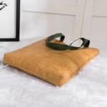 Brown Tyvek Paper Washable Tote Bags Sustainable Bio Degradable With Leather