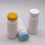 Collar Material HDPE 120ML White Plastic Bottle for Pill Vitamin Capsule 120CC
