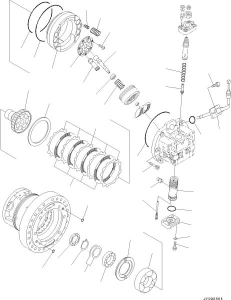 706-8F-01110 11Y-27-30301 Excavator Travel Motor For Komatsu Bulldozer D31EX-22