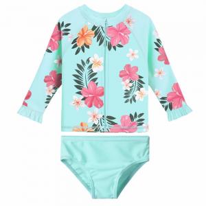 Wholesale Recycled Polyamide Toddler Girl Bathing Suits / Rashguard Set UPF50+ Baby Bathing Suit from china suppliers