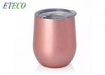 12 Oz Rose Gold Stainless Steel Tumbler , Insulated Stemless Wine Glass