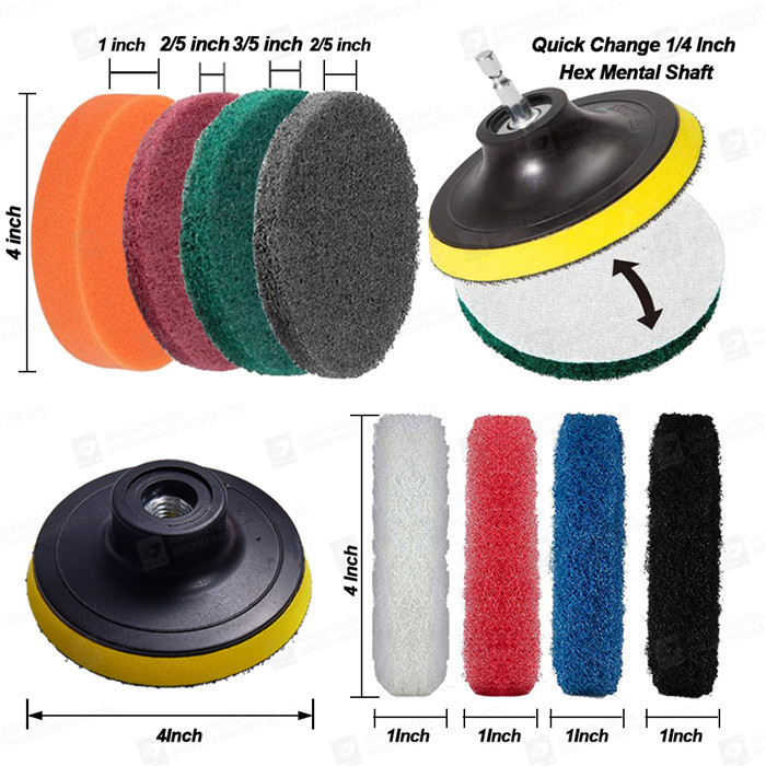 20 Pcs Scrubber Drill Brush Set Polishing Pad Car Cleaning Brushes