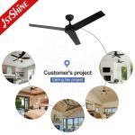 Bedroom 52 Inch Decorative Outdoor Ceiling Fan With 5 Speed Remote Control