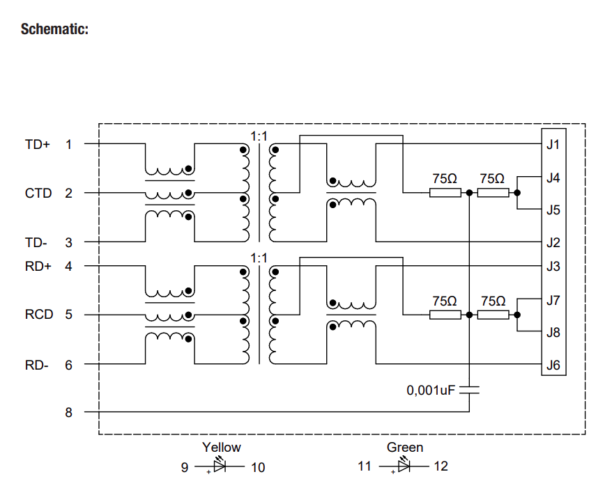 THT RJ45 1x1