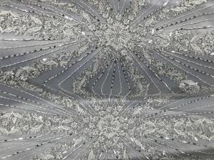 China Beautiful Silver Embroidered Heavy Beaded Lace Fabric , Beaded Net Fabric 130cm Width on sale