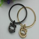 Custom fashion bag accessories metal parts zinc alloy round shape handbag handle