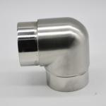 Stainless steel tube connector 90 degree, material SS304, finishing satin or