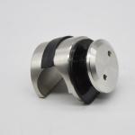 Connector glass to tube for bathroom door sliding system , Satin or Mirror
