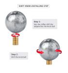 Dia57mm Resin Shift Knob Ball Head With Adapters Easy Install
