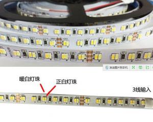 Wholesale Ultra Lux CCT Tunable White Dual White CW+WW 12V 24V LED Strip SMD3014 color temperature adjustable 240LEDs/m from china suppliers