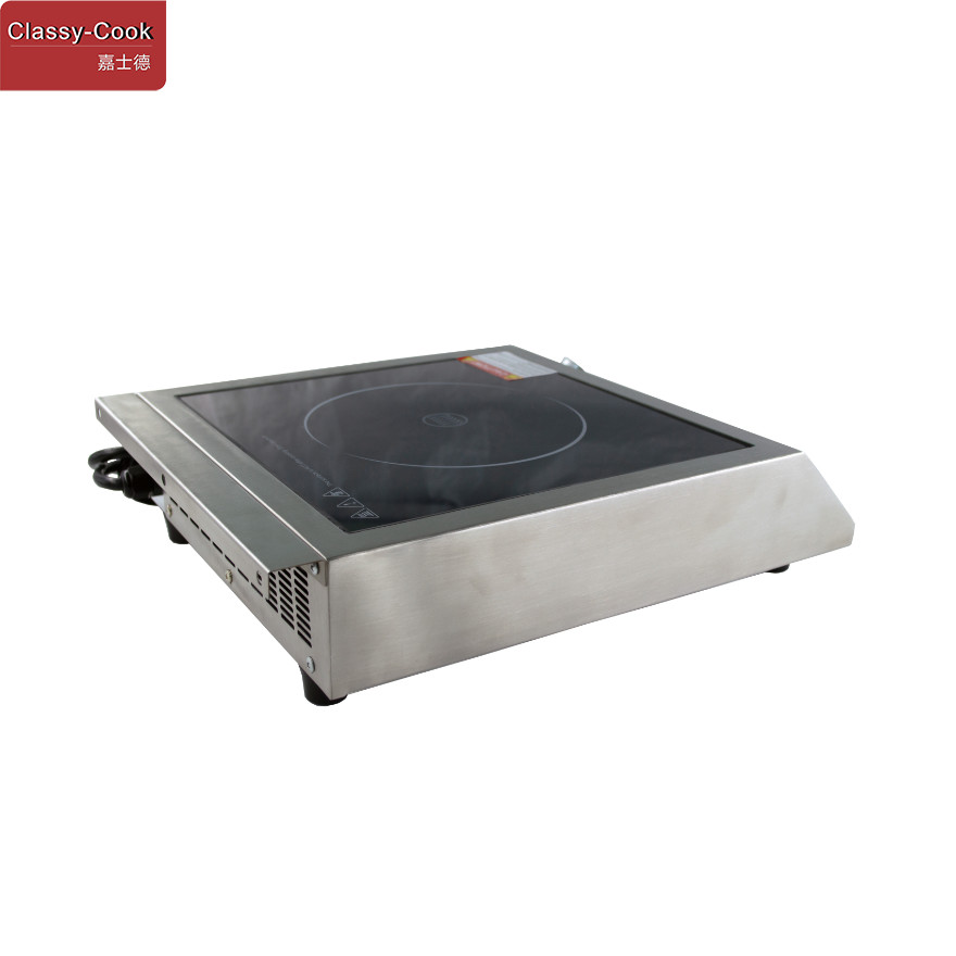 Stainless Steel Half Bridge Cooking Zone Commercial 3600W Induction Cooktop