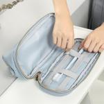 Portable Large Capacity Depth 11cm Polyester Cosmetic Bag