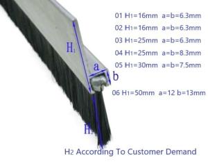 Wholesale Straight SUS304 Windproof Garage Door Bottom Seal Strip Brush from china suppliers
