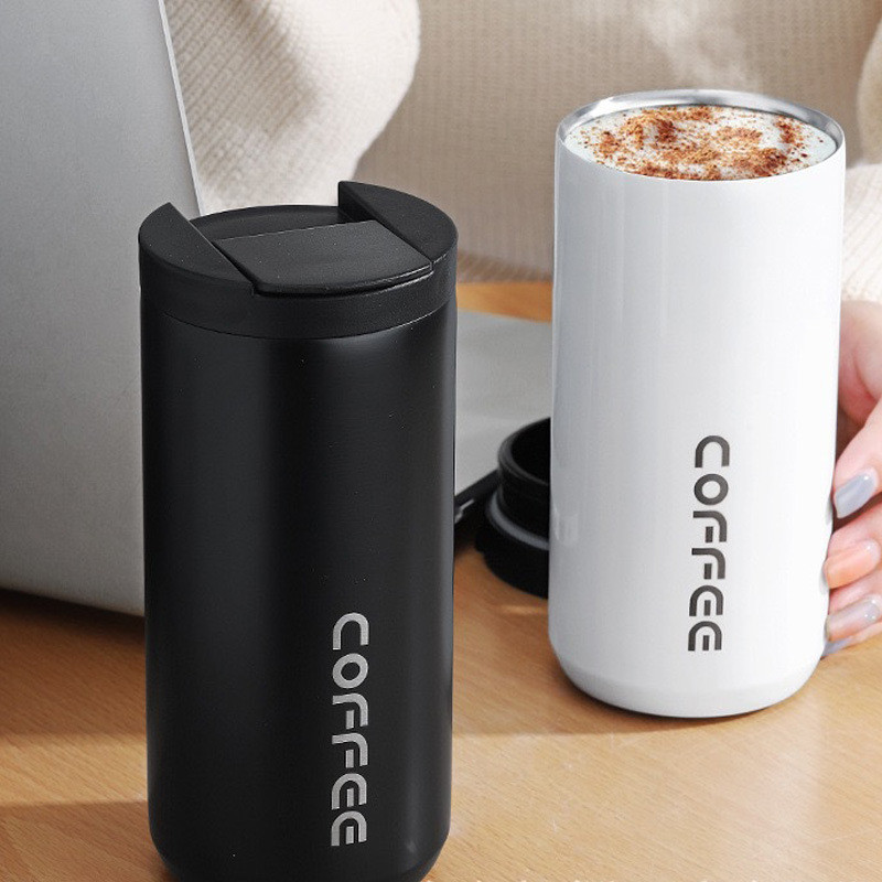 Insulated Coffee Mug 14oz, 4 Pack Travel Coffee Tumbler , Vacuum Insulated Coffee Mug With Leak Proof Screw Lid Coffee Cup For Men And Women For Hot &
