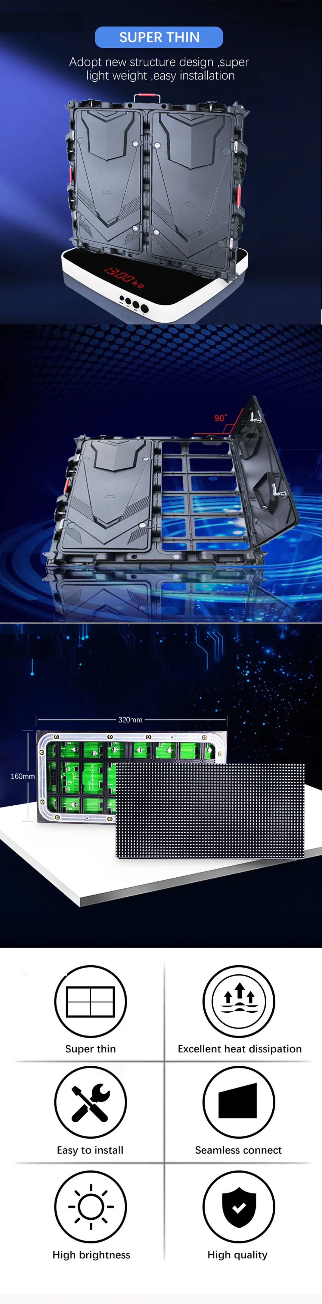 Outdoor Video Advertising Board LED Billboard Display , P10 Led Outdoor Screens