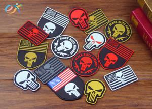 Wholesale PVC 3d Rubber Patch Punisher Fluorescent Sticker Armband Waterproof Personality Epaulets from china suppliers