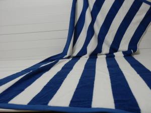 Wholesale Factory Supply 100% cotton Yarn Dyed Jacquard Heavy Blue Stripe Pool Towel from china suppliers